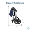 Maxi-Cosi Zelia Luxe 5-in-1 modular travel system with stroller and car seat, featuring sleek design and comfortable fabric.