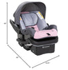 Baby Trend Passport cargo stroller with pink bamboo infant car seat, EZ-Lift Plus feature, designed for travel and convenience