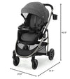 My Store Graco Modes Pramette travel system with infant SnugRide 35 car seat, modular stroller, and toddler stroller in Ellington color