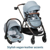 Maxi-Cosi Zelia Luxe 5-in-1 modular travel system with stroller, car seat, and accessories for infants and toddlers.