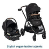 Maxi-Cosi Zelia Luxe 5-in-1 modular travel system with stroller, car seat, and accessories for versatile baby travel.