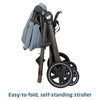 Maxi-Cosi Zelia Luxe 5-in-1 modular travel system with stroller and car seat, suitable for infants and toddlers.