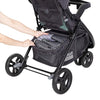 Baby Trend Passport Cargo stroller with EZ-Lift Plus infant car seat in pink bamboo, featuring a compact travel system and adjustable handle.