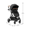 Evenflo Shyft Intuiti travel system with Revolve180 LiteMax NXT infant car seat in Fossil Gray, lightweight and suitable for preemies and infants