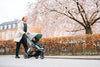 Thule Spring 2 single child stroller with ventilated canopy, adjustable handlebar, lightweight frame, and compact fold for easy transport.