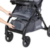 Baby Trend Passport cargo stroller with EZ-Lift Plus infant car seat in pink bamboo, featuring a sleek travel system for infants.
