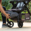 Baby Trend Passport cargo stroller with pink bamboo fabric and EZ-Lift infant car seat, ready for travel and outings.