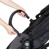 Baby Trend Passport Switch 6-in-1 stroller travel system with EZ-Lift infant car seat in dash black, featuring a compact, versatile design.