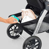 Chicco Bravo 3-in-1 travel system with quick-fold stroller, KeyFit 30 infant car seat, and base in Camden/Black color.