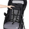 Baby Trend Passport Cargo stroller travel system with pink bamboo fabric and EZ-Lift Plus infant car seat, suitable for travel and outings.