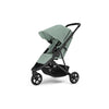 Lightweight Thule Spring 2 single child stroller with ventilated canopy and adjustable handlebar, shown folded for compact storage.