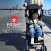 My Store gb Pockit+ All-Terrain lightweight travel stroller with canopy and reclining seat in velvet black, suitable for compact travel.