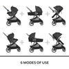 Evenflo Shyft Intuiti travel system with Revolve180 LiteMax NXT infant car seat in Fossil Gray, lightweight and suitable for preemies to 30 lbs.