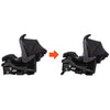 Baby Trend Passport cargo stroller with pink bamboo fabric and EZ-Lift Plus infant car seat, featuring a compact travel system.