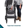 Safety 1st Smooth Ride travel system stroller with infant car seat, large canopy, foldable design, and ample storage in monument color.