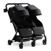 Mompush Lithe double stroller with lightweight frame, spacious seats, recline, easy fold, and UPF50+ canopy for newborn and toddler