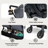 Mompush Lithe double stroller for newborn and toddler, lightweight, easy fold, spacious seats with recline, UPF50+ canopy.