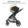 Maxi-Cosi Zelia Luxe 5-in-1 modular travel system with stroller, car seat, and accessories for infants and toddlers.