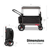 Red Radio Flyer wagon for kids with wheels, convertible stroller and rolling beach cart, suitable for toddlers aged 1+ years.