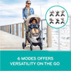 Evenflo Pivot Modular Travel System with LiteMax Preemie and Infant Car Seat in casual gray, showing the stroller and car seat setup