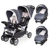 Baby Trend infant and toddler double stroller with car seat, lightweight and portable Stormy travel system tandem for infants and toddlers.