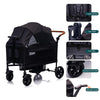 Lightweight luxury wagon stroller for 2 kids with adjustable handle, canopy, tray, and cup holder, suitable for newborns and toddlers.