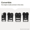 Bugaboo Donkey 6 all-terrain stroller in Cocoa Brown, single-to-double side-by-side design for newborn and toddler.