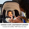 Evenflo Pivot NXT travel system with LiteMax NXT infant car seat in Latte Tan, featuring stroller and car seat components.