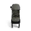 Joie Nutmeg compact stroller in shale color, lightweight with one-hand fold, suitable for easy city and travel use.