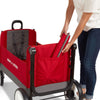 Red Radio Flyer wagon for kids, convertible stroller and rolling cart with wheels, suitable for toddlers 1 to 3 years old.