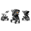 Chicco Bravo 3-in-1 travel system with quick-fold stroller, KeyFit 30 infant car seat, and base in Camden/Black color.