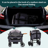 Lightweight My Store luxury double wagon stroller for kids and cargo, with canopy, 5-point harness, adjustable handle, and cup holder.
