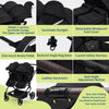 Lightweight double stroller for twins by My Store with reclining seats, adjustable canopy, 5-point harness, and high landscape design.