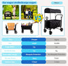 Luxury My Store wagon stroller for two kids with canopy, tray, cup holder, adjustable handle, lightweight foldable all-terrain double stroller
