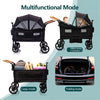 Lightweight My Store luxury double wagon stroller with canopy, tray, cup holder, adjustable handle, and 5-point harness for kids and cargo