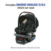 Graco Modes Nest travel system with SnugRide DLX infant car seat and toddler stroller, featuring adjustable slide-to-me carrier.