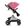 Casual Gray Evenflo Pivot Modular Travel System with LiteMax Preemie and Infant Car Seat, showing stroller and car seat attached