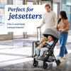 Graco Ready2Jet compact travel stroller with automatic fold and overhead-friendly design, shown in Kingston color.