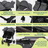 Lightweight double stroller for twins by My Store with reclining seats, adjustable canopies, 5-point harness, and high landscape design.