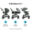Graco Modes Pramette travel system with infant SnugRide 35 car seat, modular stroller combo in Ellington color, suitable for newborns to toddlers.