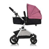 Evenflo Pivot Modular Travel System with LiteMax Preemie and Infant Car Seat in casual gray, showing the stroller and car seat setup