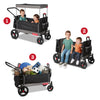 Red Radio Flyer wagon for kids and toddlers, convertible stroller and rolling cart with wheels, outdoor beach toy for ages 1+ years