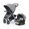 Chicco Bravo 3-in-1 travel system with quick-fold stroller, KeyFit 30 infant car seat and base, in Camden/Black color