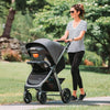 Chicco Bravo 3-in-1 travel system with quick-fold stroller, KeyFit 30 infant car seat, and base in Camden/Black color