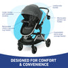 Graco Modes Nest travel system with 3-in-1 modular car seat and stroller, featuring SnugRide DLX infant car seat and adjustable stroller.