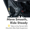 My Store BOB Gear Revolution Flex 3.0 Duallie jogging stroller in Graphite Black, double stroller with adjustable handlebars and large wheels.