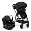 Britax Phases travel system with Arbor infant car seat, stroller in Raven Black, featuring parent organizer and DuoConnect 6-in-1 mode