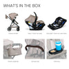 Britax Phases travel system with Arbor infant car seat, StayTight base, stroller in Raven Black, featuring DuoConnect and pramette mode